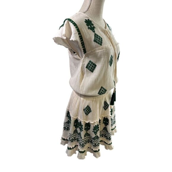 Guadalupe Design Tunic Shift Dress Cinched Waist Embroidery Size M - Picture 5 of 16